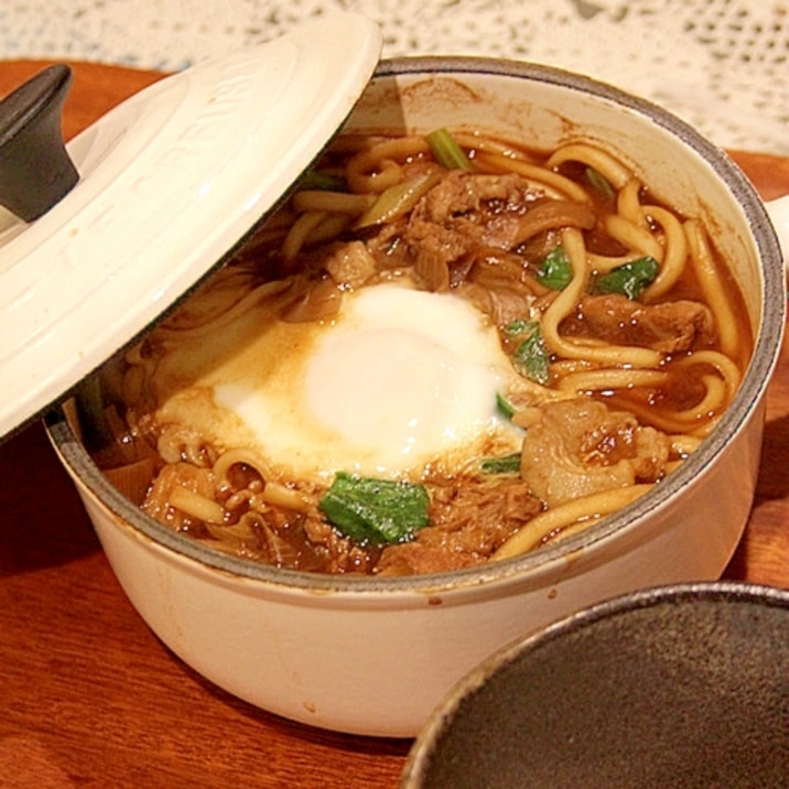 具沢山な　味噌煮込みうどん♪